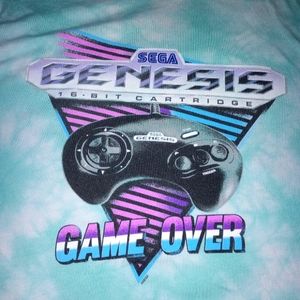 Sega Genesis Seafoam Green Tie Dye Oversized Graphic Tee Size Medium